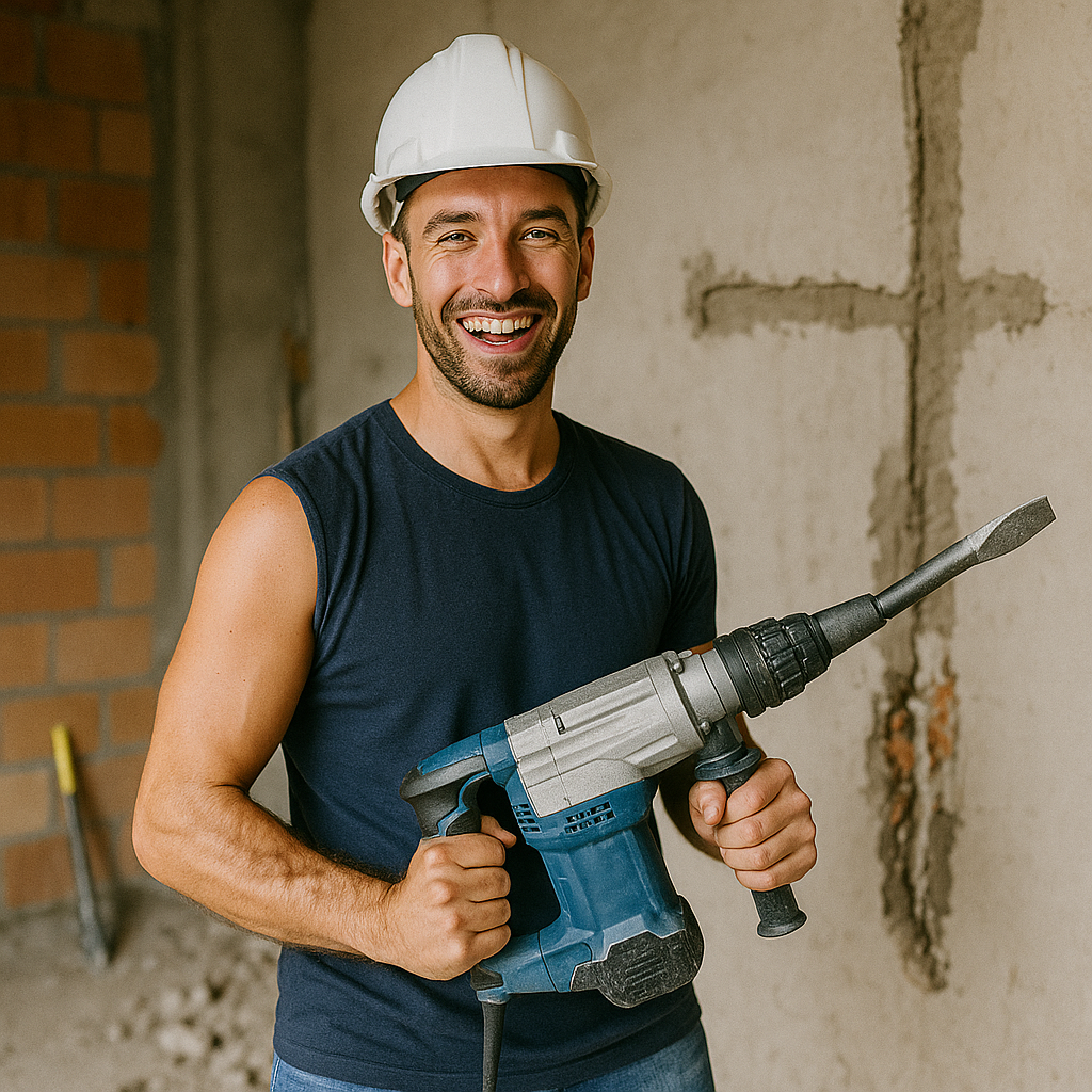 Stemmarbeiten, Bauservice, Presslufthammer, Sicherheit, Stromleitungen, Schlitzen, Vorarbeiten